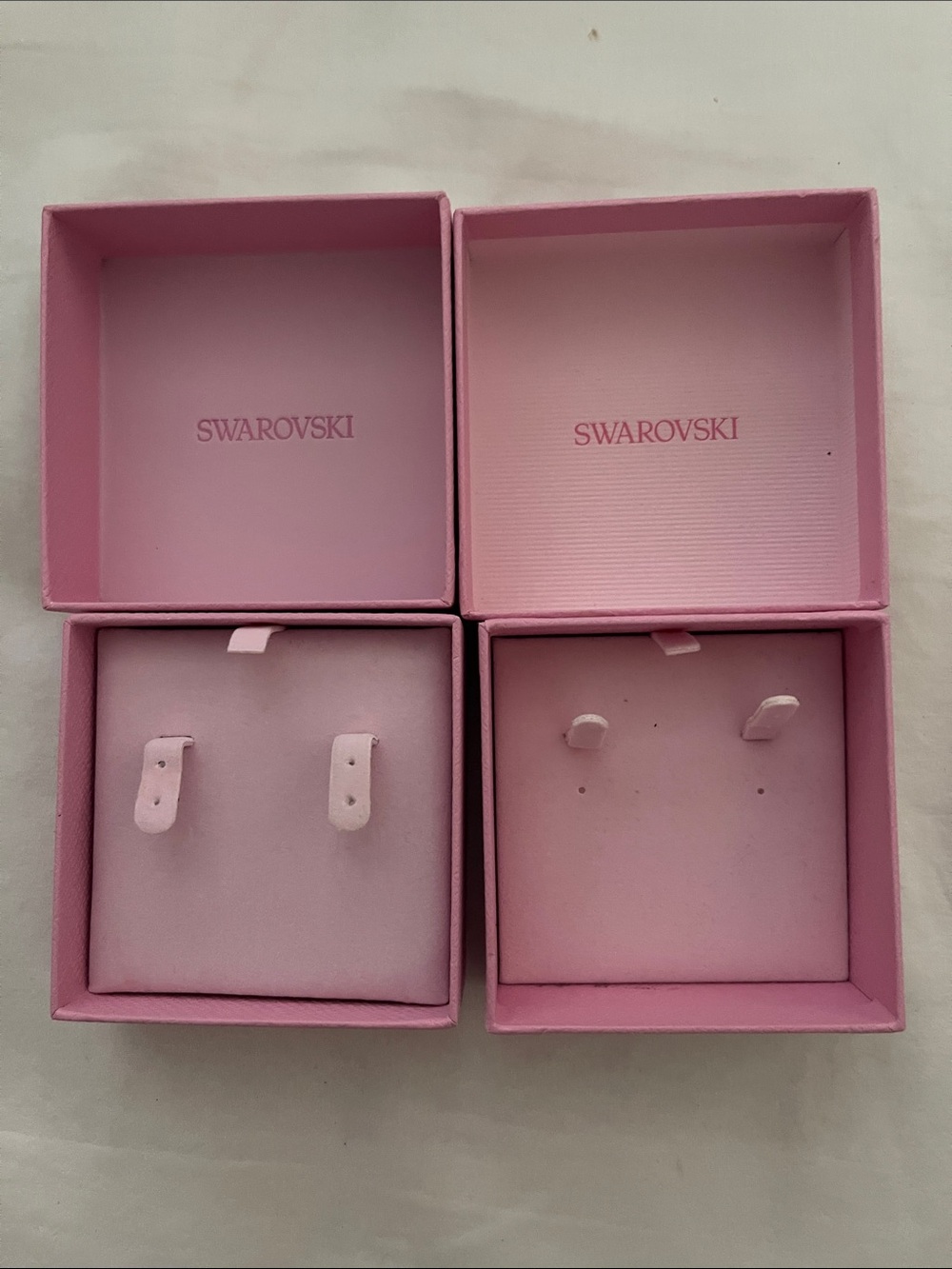 Swarovski Pink Jewelry Ring & Earring Box Set